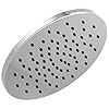 Delta faucet single spray raincan shower head chrome shower head rainfall shower head round shower head metal shower head 175 gpm flow rate lumicoat chrome 52158 pr  urban country home decor