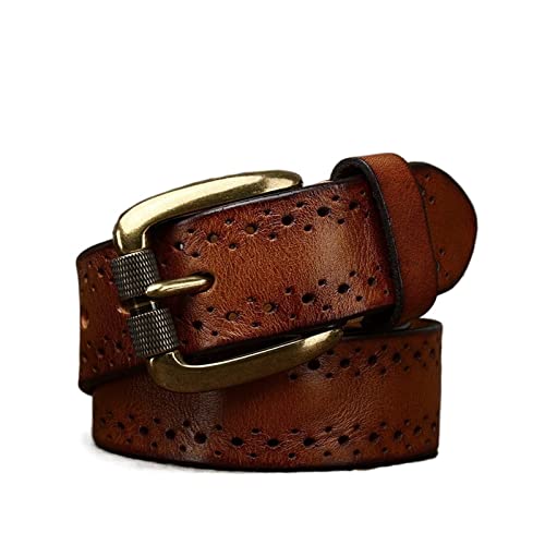 Retro Jeans Belt For Men Vintage Buckle Genuine Leather Belt For Men3