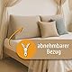 Keilkissen Rückenkissen Cord Kissen 70 cm breit - Lesekissen für Bett Sofa und Couch Sofakissen groß Wandkissen Couchkissen Reading Pillow Stützkissen für Rückenlehne Hellgrau