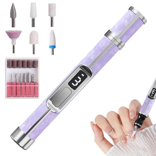 Lijadora de uñas,3 Velocidades Cable De Uñas Pulidora | Portátil Recargable Para Mujeres Niñas Hombres Cuidado De Pies Principiantes Salón Viaje Exterior