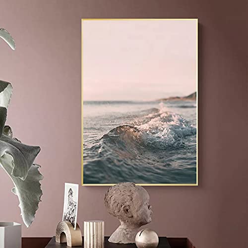 Impression moderne peinture mur art affiche vagues de la mer