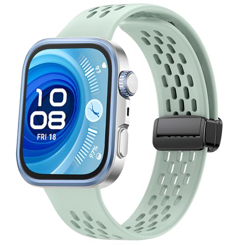 [SumNeol] �o���h Huawei Watch Fit 5 Pro/4 Pro/Huawei Watch Fit 5/4/3 �Ή� �����o���h �V���R���f�� ���C�o�b�N�� �}�O�l�b�g���o�b�N�� �ւ��x���g �T�C�Y���� �h���� �ʋC�� ���K �j�����p 