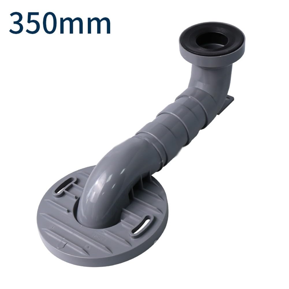 ReachMall Toiletten-Siphon-Schalthebel, PVC, verstellbar, geruchsdicht, auslaufsicher, für 110 mm Ablaufrohr für intelligente Toilette, Badezimmer, Abflusslösung