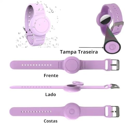 Pulseira De Silicone À Prova D’água Impermeável, Compatível Com Rastreador Airtag, Antiperda Para Ad