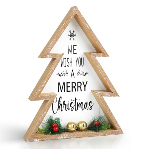 Christmas Table Decorations Farmhouse Wooden Sign