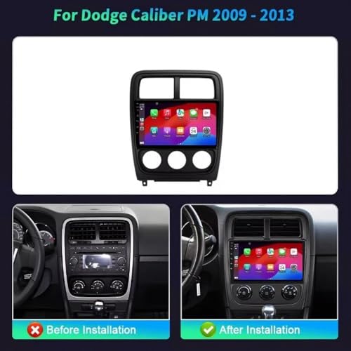 Carplay Inalámbrico en Navegador GPS para Dodge Caliber con Android Auto 2