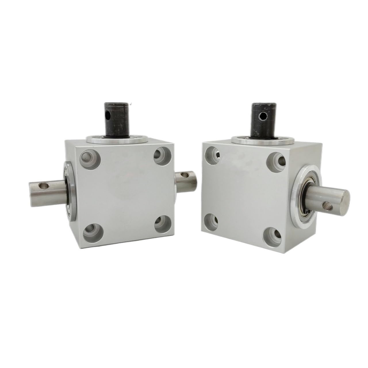 Reductor de engranaje dirección con accionamiento angular, módulo 1,5, 20 dientes, montaje horizontal en ángulo recto, eje 15 x mm