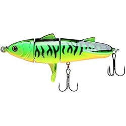 Señuelo Wobbler FainFun Whopper Plopper, Topwater Popper con Aleta Giratoria, Señuelo Realista Whopper Plopper, Lápiz Popper Duro, Señuelo Topwater para Agua Dulce y Salada, Wobbler Flotante Multi-Segmentos, Verde