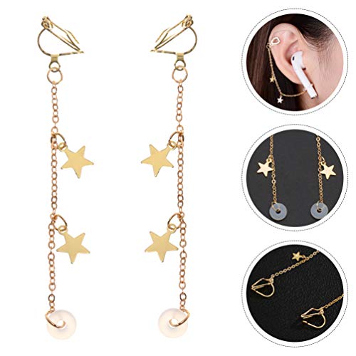 ULTECHNOVO Brincos de Fone de Ouvido Corrente de Liga Anti-Perdida Porta-Fone de Ouvido Sem Fio Puls