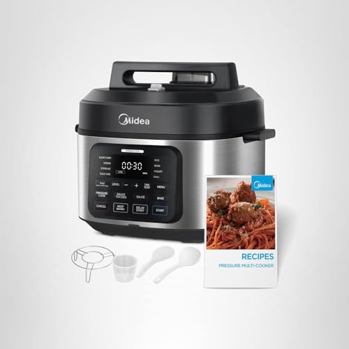 Midea WideMax 12-in-1 Electric Pressure Cooker, 6.5 Quart, 12 Presets, Multi-Functional Programmable Slow Cooker, Rice Cooker, Steamer, Saut&eacute; Pan, Cake, Yogurt, Warmer and More