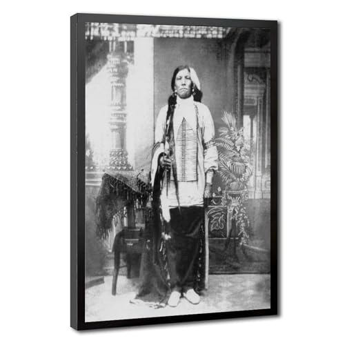 Toile Crazy Horse 1877 cadre suspendu salon bureau tableau 61x91.4 cm