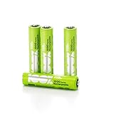 Diese wiederaufladbaren AAA Batterien mit NiMH Technologie sorgen dafür, dass Ihre Geräte lange Zeit optimal funktionieren. Die Akku-Batterien haben eine sehr geringe Selbstentladung und bleiben, durch die LSD Technologie, auch bei Nichtbenutzung sehr lange geladen. Wir empfehlen die Akkus vor Gebrauch oder Einlagerung aufzuladen.