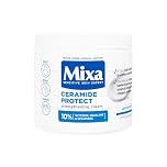 Mixa Crema Idratante Rinforzante, Per Pelli Sensibili e Molto Secche, Pelle Idratata a Fondo, Con il 10% di Ceramidi, Glicerina e Squalano, Senza Profumo, Ceramide Protect, 400 ml