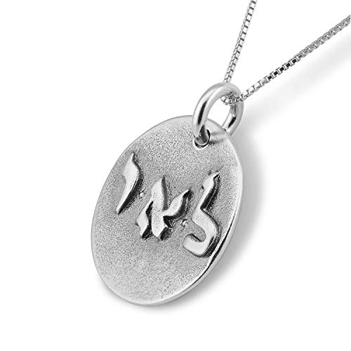 Positive Energy Coin Amulet Pendant in Sterling Silver on 19.5