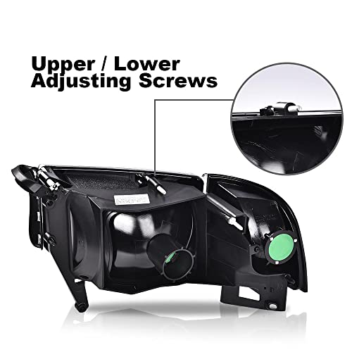 G-Plus Headlight Lamps Compatible With 1994-2001 Dodge Ram 1500/1994-2002 Dodge Ram 2500 3500 Clear Lens Chrome Housing Amber Reflector #TOP6