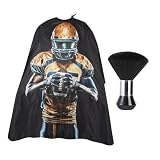 Professional Hair Cutting Cape with Neck Duster Brush, Waterproof Salon Barber Cape with Snaps...