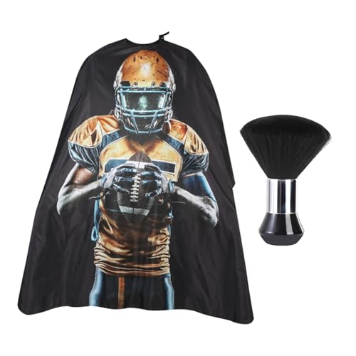 Professional Hair Cutting Cape with Neck Duster Brush, Waterproof Salon Barber Cape with snaps,...