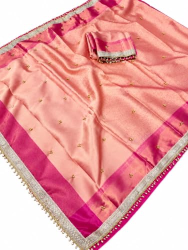 THREADS GALLERY Banarasi Tissue Saree with Ghunghroo