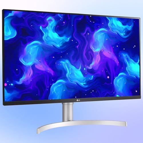 Image of LG 32 inch Ultrafine 4K UHD Monitor, IPS Panel, AMD FreeSync, HDR10, 95% DCI-P3, Flicker Free, Dual Controller, 1 x DisplayPort, 2 x HDMI, 3-Side Borderless, Tilt /Height Adjustment Stand, White