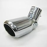 Universal Auspuff Blende Doppelrohr Endrohr Edelstahl Auspuffblende Chrome