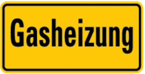 Aufkleber Gasheizung 100x200mm