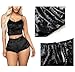 NewBull Women Sexy Lingerie Babydoll Strappy Velvet Pajama Set 2 Piece Sleepwear Camisole with Shorts Outfit (US, Alpha, Medium, Regular, Regular, Black)