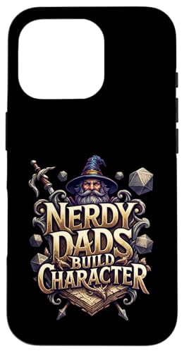 Nerdy Dads Build Character Funny RPG Dice Tabletop Gamer �X�}�z�P�[�X iPhone 16 Pro �p