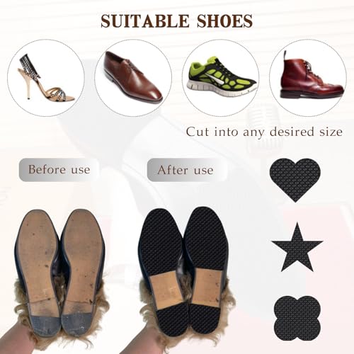 Image of EACOZY Shoe Sole Repair, Rubber Sheet Bottom Soles for Shoes Boots, 5 /32 inch Thick, Black