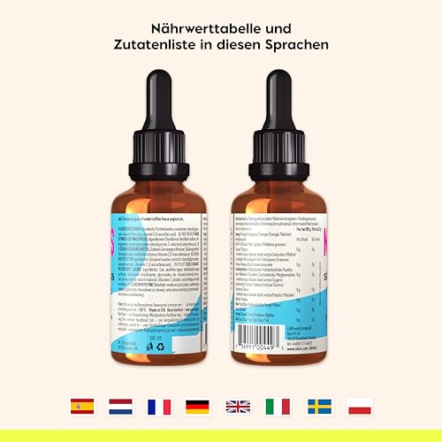 NICKS Stevia Flüssig Flavour Drops Schokolade (50ml), Keto Zuckerfreie Tafelsüße ohne Kalorien, Low carb Zuckerersatz, Süßstoff, Flüssigsüße, Alternative zu Zucker, Süßungsmittel mit Pipette