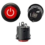 2pcs WEELYE 6V 12V Bumper Cars Push Button Red Circle Power Start Switch for Kids Electric Ride on car Replacement Parts for Ride on Toys Compatible with Power Wheels on Off Switch Accessories