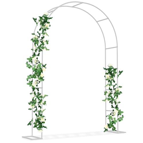 SUBTLETY 192x38x240cm Rosenbögen Metall Rundbogen Witterungsbeständig Rosen Rankgitter Torbogen Rankhilfe für Kletterpflanzen Freistehend...