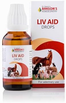 Bakson Veterinary | Liv Aid Drops | 30 ML | Liver Tonic for Dog & Cats | Pet Liver Medicine Alternative to Liv 52 Dog & Hepamust Liver Tonic for Animals | Bakson Liv Aid Veterinary Care