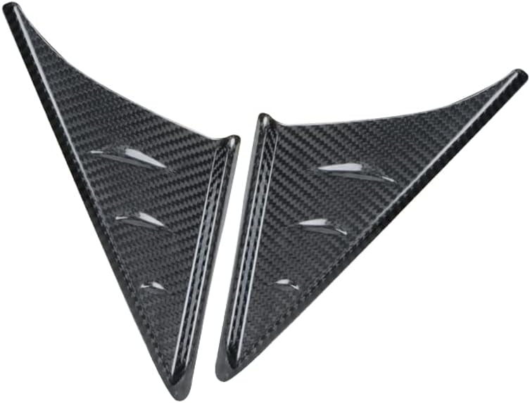 for Carbon Fiber A Pillar Rearview Mirror Panel Trim Cover for GR Supra A90 A91 (2019 to 2025) Side Window A-Pillar Triangle Covers (Bright Black)