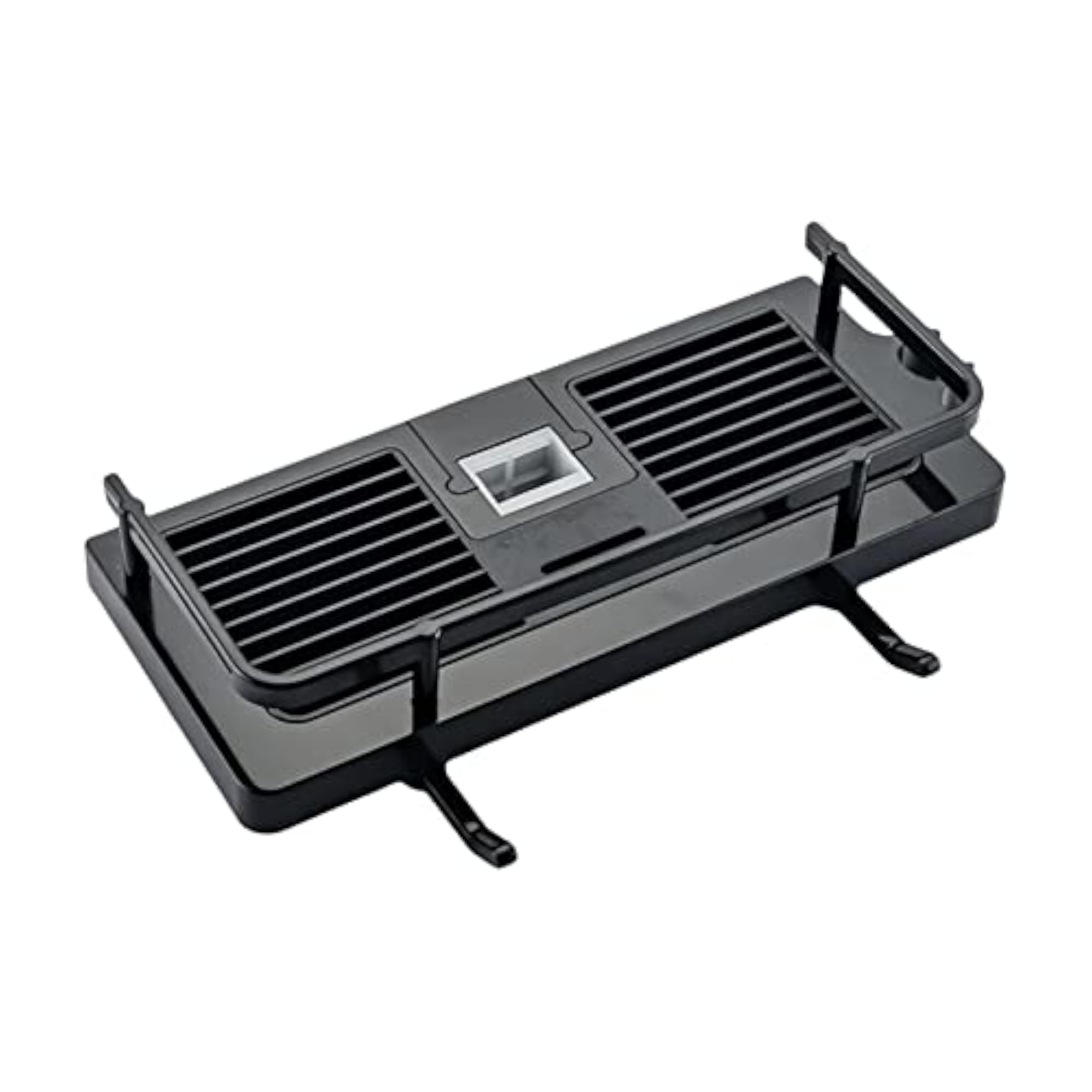 Adjustable Shower Shelf Hanging Organizer for Shower Rod, Black Square
