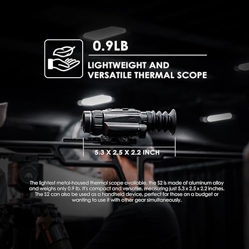 RIX Storm-S2 12um 256 Thermal Scope 25mm Thermal Imaging RifleScope, 50Hz Refresh Rate, Thermal Scope with 1422 Yards Detection Range and 3.5X Base Magnification, 0.9lb - Thumbnail 6