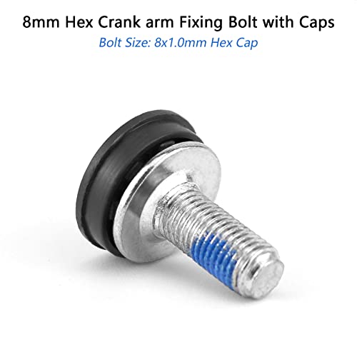 Vanice 8Mm Bike Hex Crank Arm Fixing Bolt Screw With Caps For Bicycle Square Hole Crankset Bottom Bracket, Suntour Prowheel And More #TOP1