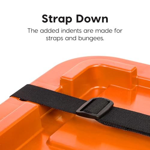 Image of IRIS USA 3-Pack 27 Gallon Storage Bins with Lids |Made in USA| Heavy Duty Plastic Tote Containers for Truckbed Tool Box Organization, Large - Orange