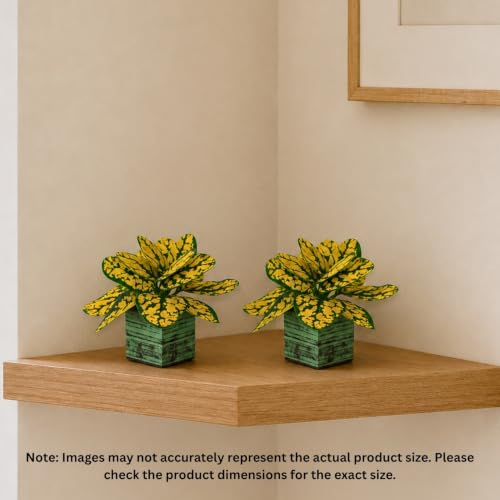 Image of DecoreBugs Artificial Real Touch Flower Plant with Pot (Pack of 2), 16 cm Height, Decorative Faux Floral Plant for Home, Office, Living Room, Bedroom, Table & Shelf Decor