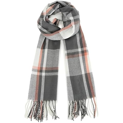 Miss Lulu Men's Plaid Winter Scarf Cover