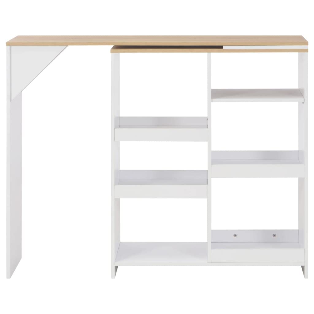 Petite table à manger industrielle blanche pour cuisine étroite