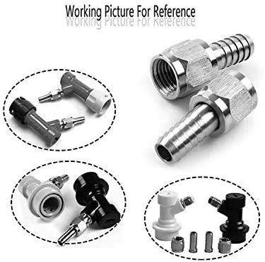 Stainless Steel 304 Barded Swivel Nut Set Of 2, 1/4" Barb, 5/16" Barb For Ball Lock Pin Lock Home Brew Keg Fitting #TOP3