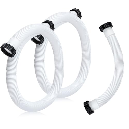 Glooglitter Pool Pump Replacement Hose 1.5" Diameter 2 Pcs 59" Long and 1 Pcs 16" Long Accessory Filter Hose for Sand Filter Pumps, Saltwater Systems for Above Ground Pools by Glooglitter - Used condition - US$26.34