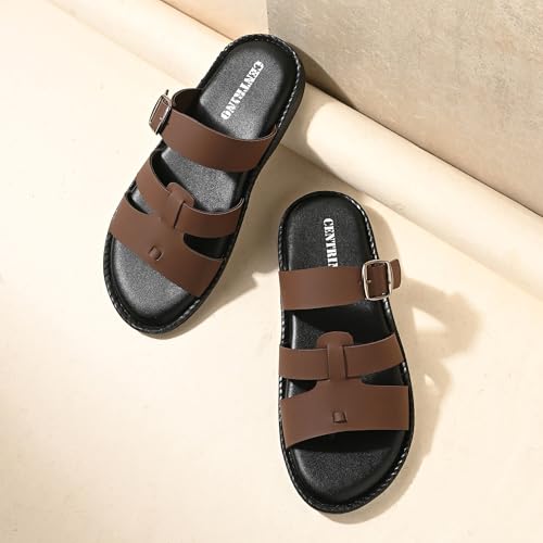 Image of Centrino Sandals for Men | Stylish Men's Casual Sandal for Office & Travel | Comfortable Sandals with Grip Insole & Quality (8135)