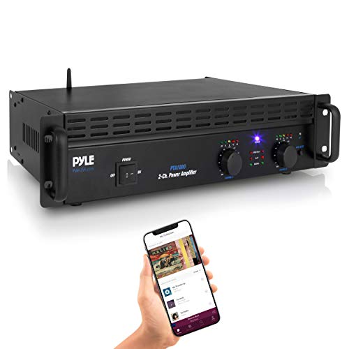 Professional Audio Bluetooth Power Amplifier - 2-Channel Rack Mount Bridgeable, LED Indicators, Shockproof Binding Posts, Cooling Fans 1000 Watt - Pyle PTA1000 by Pyle - Used condition - US$92.26