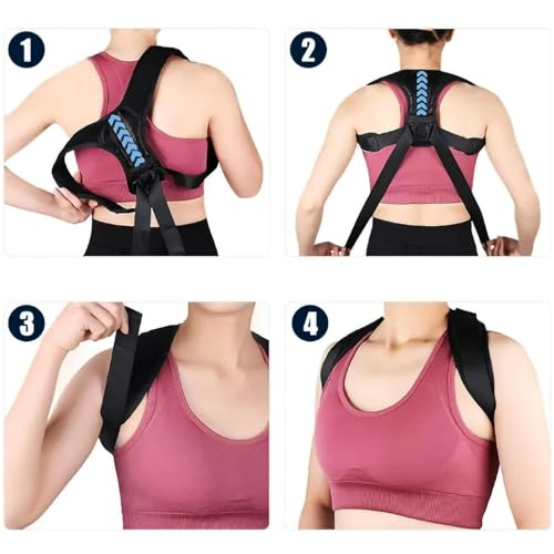 Seatek Rückengurt Haltungskorrektur, Rücken Schulter Geradehalter, Rückenstützgürtel Verstellbare Herren und Damen,Rückengurt Posture Corrector Gesunde Körperhaltung, Lindert Rückenschmerzen