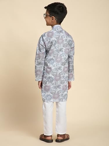 Image of Pro-Ethic Style Developer Boy's Cotton Embellished Kurta Pajama for Baby Kids Ethnic Wear (S-166)