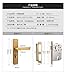 OYUXICWD Chinese Style Pure Copper Door Lock Solid Wood Silent Indoor Door Bedroom Door Handle Wooden Door Lock Magnetic All Copper Room Door Lock(Coffee Bronze Magnetic)