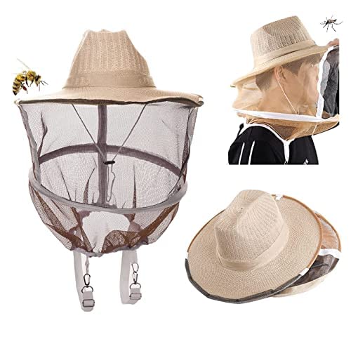 beekeeper fishing cap bee beekeeping veil hat bee protective head net mesh hats face sheild