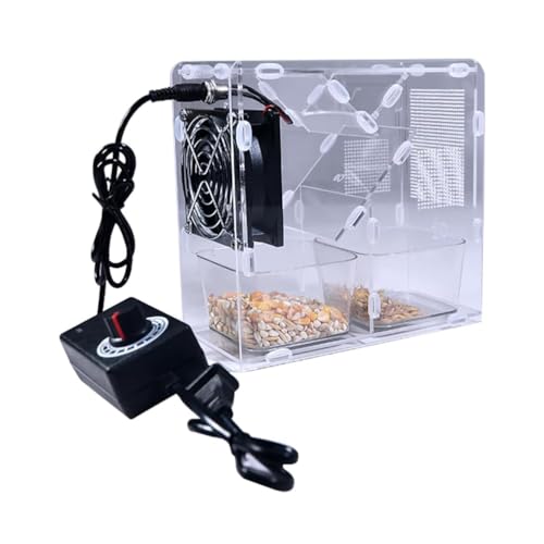 SUZLAZYR Bird Feed Blown Shell Splitter, Grain Cleaning Winnower Machine with 2 Granary & Adjustable Speed Fan, for Millet, Rice, Beans