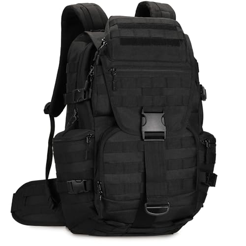 KXBUNQD Mochila Tática Militar 50L, Mochila Grande À Prova D'Água Para Caminhadas, Pacote Militar De 3 Dias, Bolsa Molle